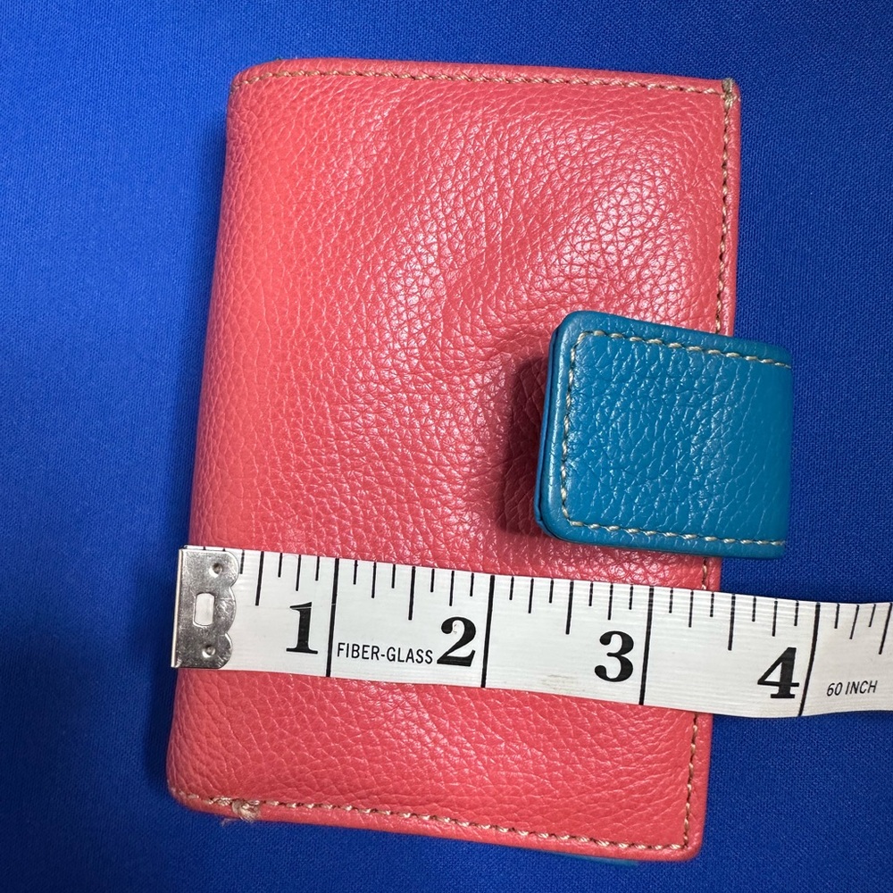 Stylish Pink and Blue Leather Wallet - Picture 3 of 10